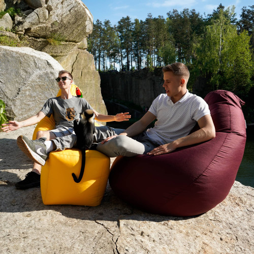 Крісло Мішок Груша Оксфорд розмір Стандарт+ Жовтий з внутрішнім чохлом