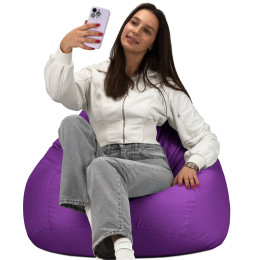 Кресло Мешок Груша Оксфорд размер Стандарт+ Фиолетовый с внутренним чехлом