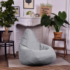 Кресло Мешок Груша Велюр размер Стандарт+ iQmebel Серый