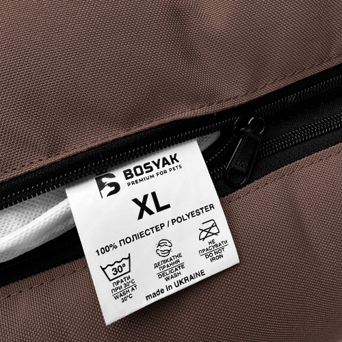 Водонепроницаемый лежак для больших собак EGO Bosyak XL 110x85 Коричневый (Ортопедическая лежанка для собак 20-35 кг)