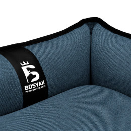 Лежак для собак и котов EGO Bosyak Рогожка XS 50x45 Синий (Ортопедическая лежанка для собак до 4 кг)