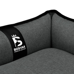 Лежак для собак и котов EGO Bosyak Рогожка XS 50x45 Серый (Ортопедическая лежанка для собак до 4 кг)