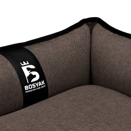 Лежак для собак и котов EGO Bosyak Рогожка XS 50x45 Коричневый (Ортопедическая лежанка для собак до 4 кг)