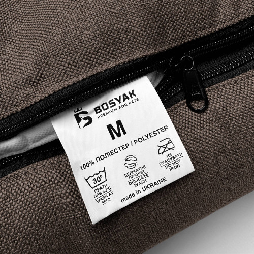 Лежак для собак EGO Bosyak Рогожка M 75x65 Коричневый (Ортопедическая лежанка для собак 6-12 кг)