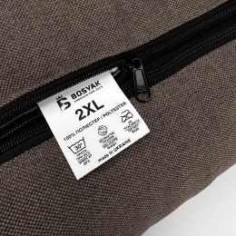 Лежак для больших собак EGO Bosyak Рогожка 2XL 120x100 Коричневый (Ортопедическая лежанка для собак от 30 кг)