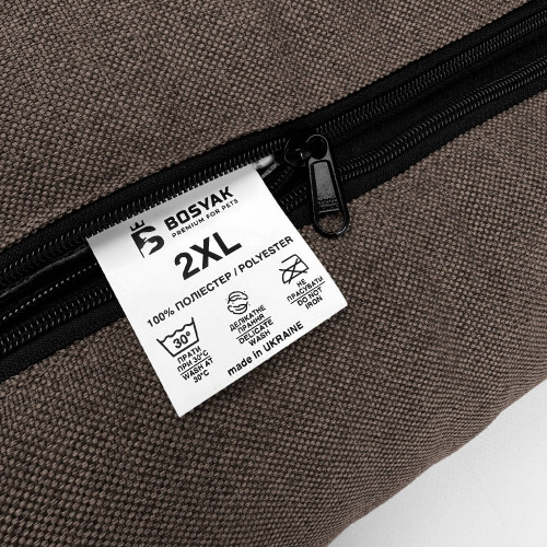 Лежак для больших собак EGO Bosyak Рогожка 2XL 120x100 Коричневый (Ортопедическая лежанка для собак от 30 кг)