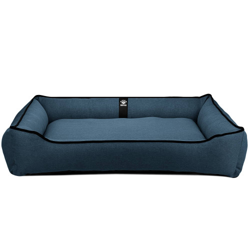 Лежак для больших собак EGO Bosyak Рогожка 2XL 120x100 Синий (Ортопедическая лежанка для собак от 30 кг)