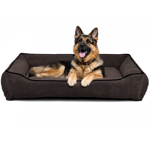 Лежак для собак всех пород EGO Bosyak Soft 2XL 120x100 Коричневый (лежанка для больших собак от 30 кг)