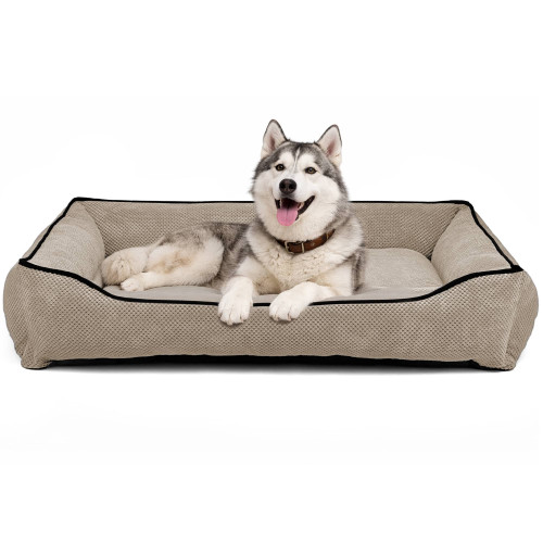 Лежак для собак всех пород EGO Bosyak Soft 2XL 120x100 Бежевый (лежанка для больших собак от 30 кг)
