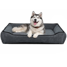 Лежак для собак всех пород EGO Bosyak Soft 2XL 120x100 Серый (лежанка для больших собак от 30 кг)