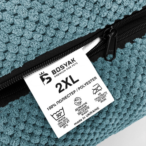 Лежак для собак всех пород EGO Bosyak Soft 2XL 120x100 Синий (лежанка для больших собак от 30 кг)