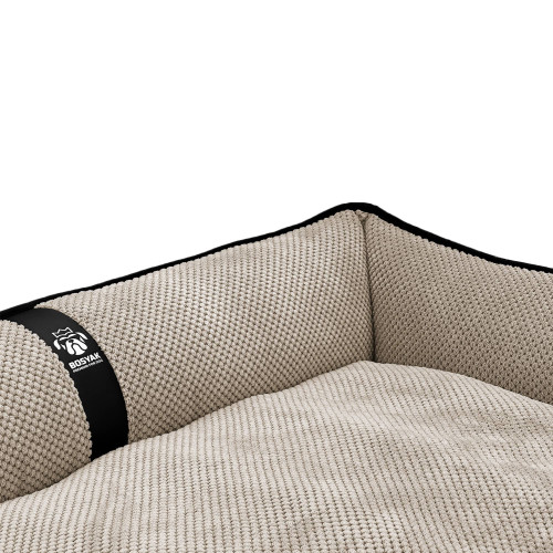 Лежак для собак всех пород EGO Bosyak Soft XL 110x85 Бежевый (лежанка для больших собак 20-27 кг)
