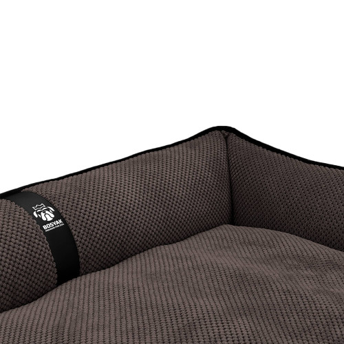 Лежак для собак всех пород EGO Bosyak Soft XL 110x85 Коричневый (лежанка для больших собак 20-27 кг)
