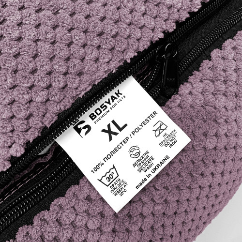 Лежак для собак всех пород EGO Bosyak Soft XL 110x85 Розовый (лежанка для больших собак 20-27 кг)