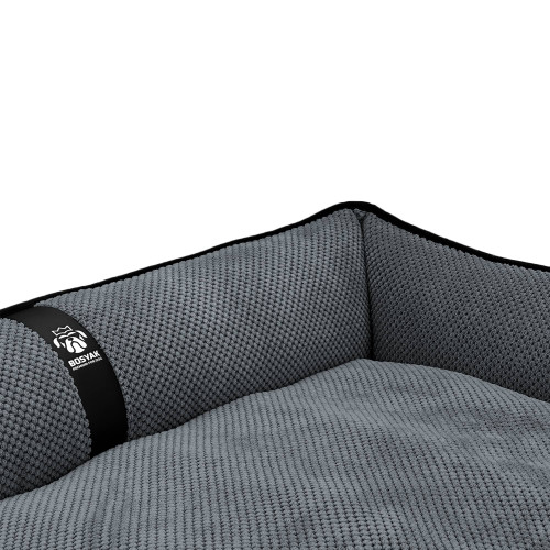 Лежак для собак всех пород EGO Bosyak Soft XL 110x85 Серый (лежанка для больших собак 20-27 кг)