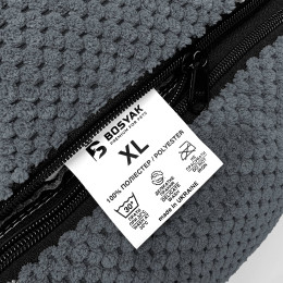 Лежак для собак всех пород EGO Bosyak Soft XL 110x85 Серый (лежанка для больших собак 20-27 кг)