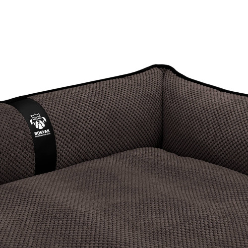 Лежак для собак всех пород EGO Bosyak Soft L 95x80 Коричневый (лежанка для средних собак 12-20 кг)