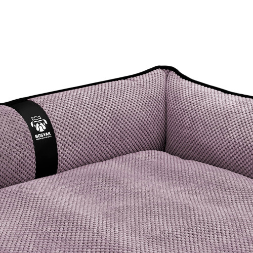 Лежак для собак всех пород EGO Bosyak Soft L 95x80 Розовый (лежанка для средних собак 12-20 кг)