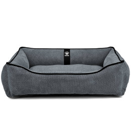 Лежак для собак всех пород EGO Bosyak Soft L 95x80 Серый (лежанка для средних собак 12-20 кг)