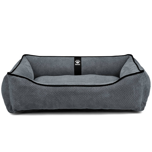 Лежак для собак всех пород EGO Bosyak Soft L 95x80 Серый (лежанка для средних собак 12-20 кг)