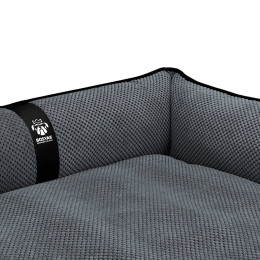 Лежак для собак всех пород EGO Bosyak Soft L 95x80 Серый (лежанка для средних собак 12-20 кг)