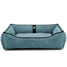 Лежак для собак всех пород EGO Bosyak Soft L 95x80 Синий (лежанка для средних собак 12-20 кг)
