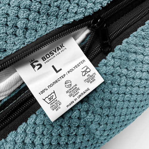Лежак для собак всех пород EGO Bosyak Soft L 95x80 Синий (лежанка для средних собак 12-20 кг)