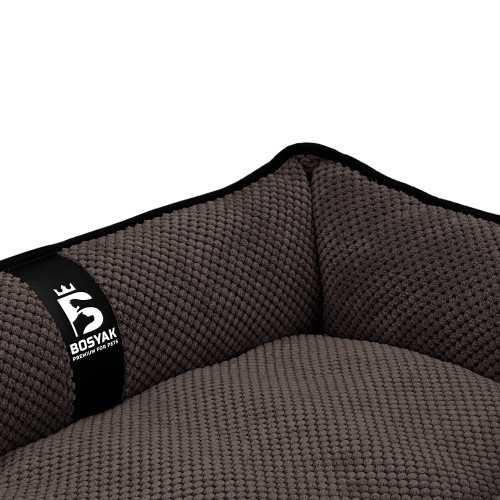 Лежак для собак и котов EGO Bosyak Soft S 65x55 Коричневый (лежанка для кошек и собак 4-6 кг)