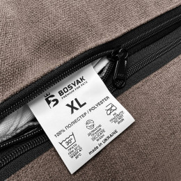 Лежак для собак всех пород EGO Bosyak Велюр Touch XL 110x85 Коричневый (лежанка для больших собак 20-27 кг)