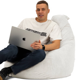 Кресло Мешок Груша Велюр Soft Стандарт+ Молочный