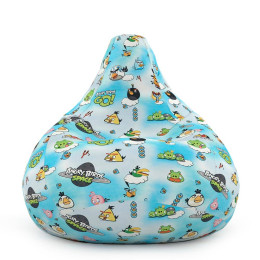Кресло Мешок Груша с Принтом Angry birds Стандарт+