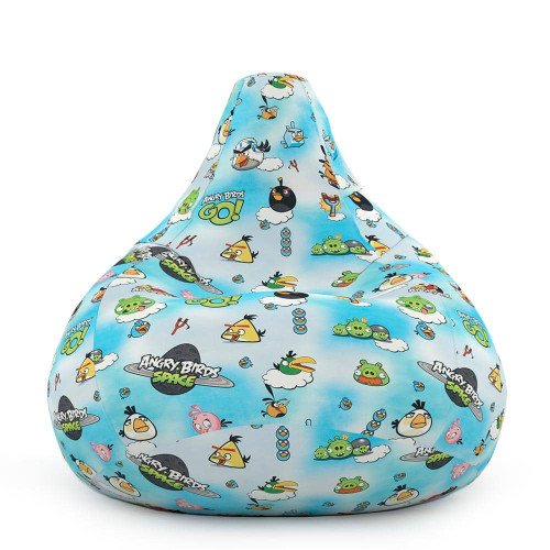 Кресло Мешок Груша с Принтом Angry birds Стандарт+