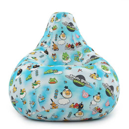 Кресло Мешок Груша с Принтом Angry birds Большой