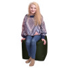 Пуф Кубик Оксфорд размер Стандарт+ iQmebel Хаки