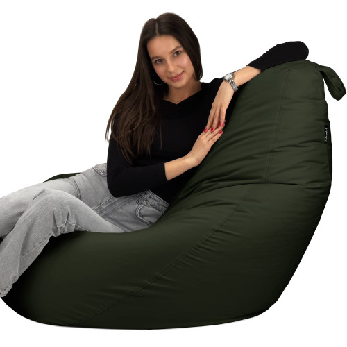 Кресло Мешок Груша БЕЗ Наполнителя Оксфорд Большой Хаки (Внешний + внутренний чехлы)